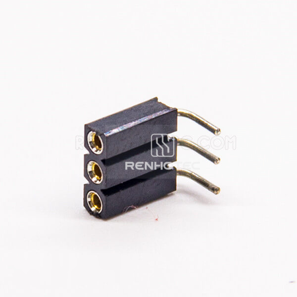 3 Pin Female Header Right Angle 2.54mm Pitch