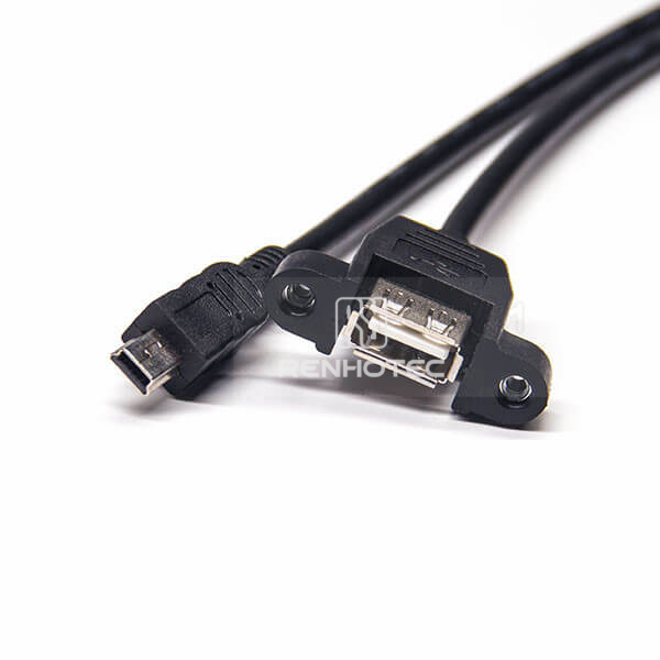 Mini USB Straight Male Cable to USB 2.0 Type A Female Straight OTG Cable 1M