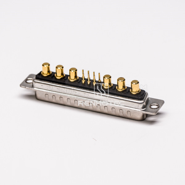 13W6 D-SUB Power Connector Solder Type Male Straight for Cable Staking Type