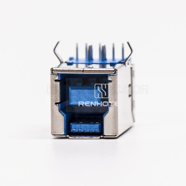 Through Hole USB 3.0 Type B Female Right Angle for PCB Mount