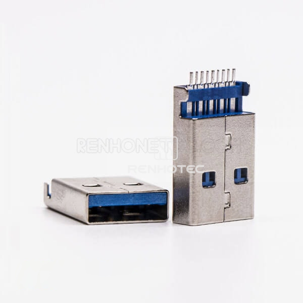 Type A USB 3.0 Male Connector Offset Type SMT for PCB Mount
