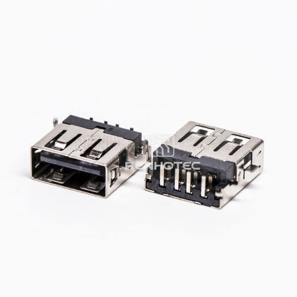 Female USB PCB Connector Right Angle DIP