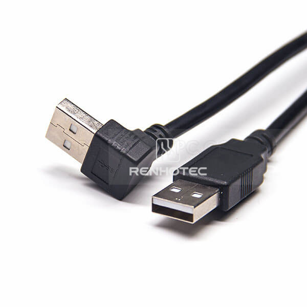 Pinout for USB Connector Type A Male UP Angle to Male Data Line Extension Cable