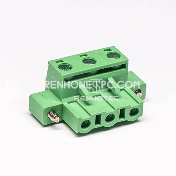Terminal Block Automotive Right Angle Cable Connector with Clamp Type