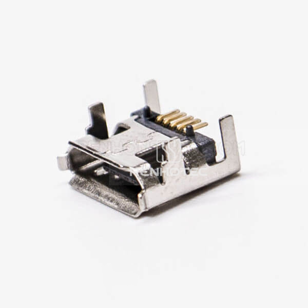 USB Micro B Female SMT Straight DIP 7.15 5 Pin for Phone