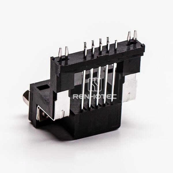 D-SUB 9 Pin Male Solder 90 Degree Through Hole Elevated socket for PCB