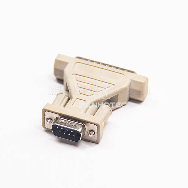 DB25 Male Adapter To Standard D-SUB Male 9 Pin Straight Injection Adapter