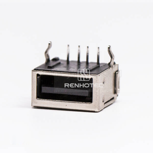 USB 2.0 Type A Female Connector Right Angle DIP for PCB Mount