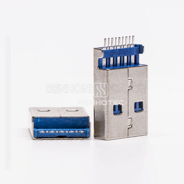 Type A USB 3.0 Male Connector Offset Type SMT for PCB Mount