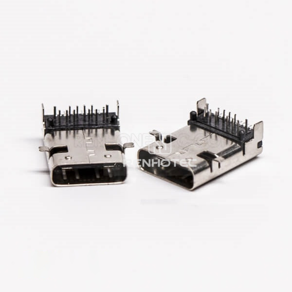 Female Right Angle USB Type C SMT and DIP