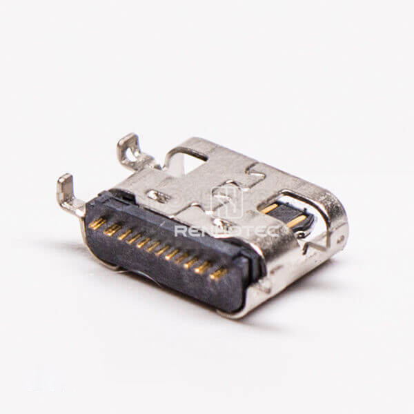 USB Type C Right Angle Female Offset Type