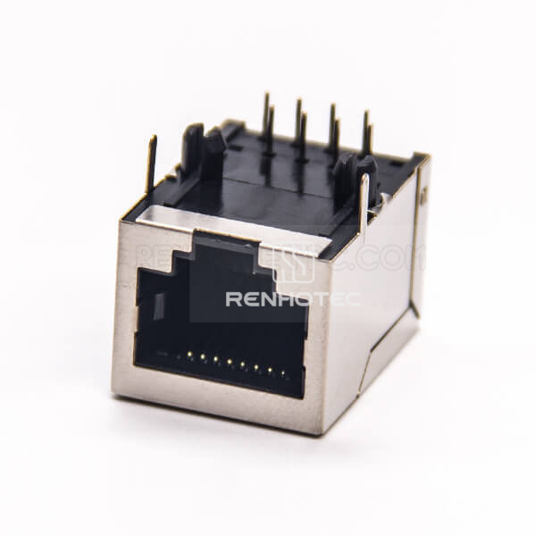 RJ45 Network Connectors 8p8c Jack 90 Degree Shielded Jack Through Hole PCB Mount