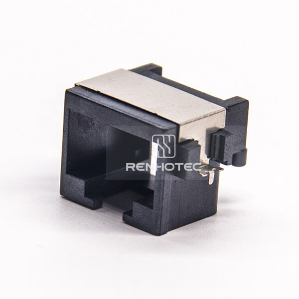 RJ45 8P8C Modular Shielded Right Angle SMT Type for PCB Mount