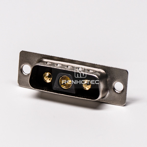 D-SUB 3v3 Pin Cable 180° High Current Male Solder Type with Staking Connector