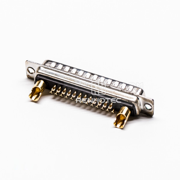 D-SUB High Current 27W2 Male Solder Type Straight For Cable Connector