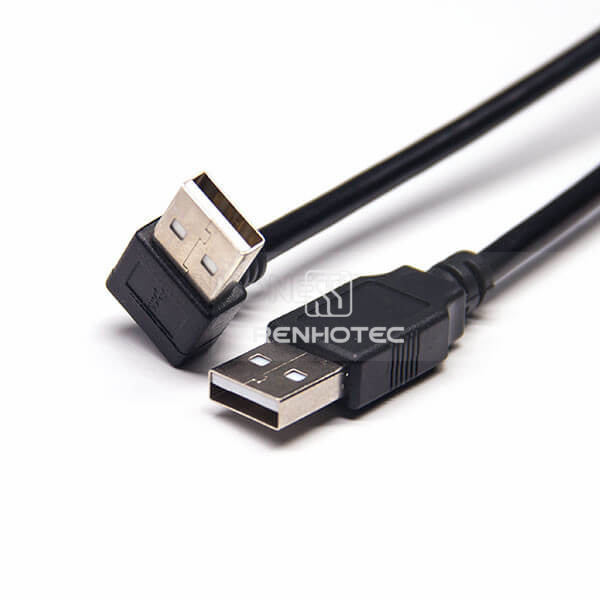 Pinout for USB Connector Type A Male UP Angle to Male Data Line Extension Cable