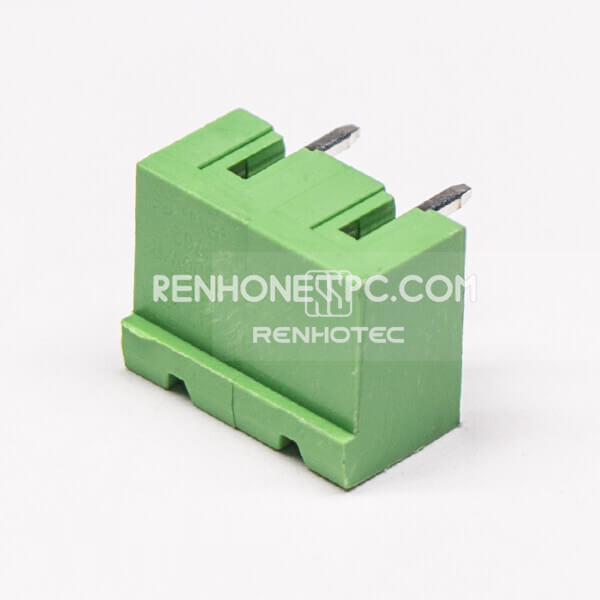 2 pin Terminal Block Connector Angled Through Hole PCB Mount