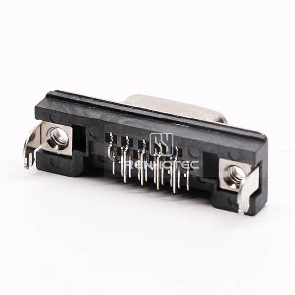 D-SUB Connector 15 Pin Female Right Angle Black for PCB Mount