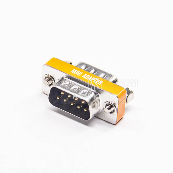 9 Pin Mini Gender Changer Metal Standard D-SUB Straight Male To Male DB Adapter