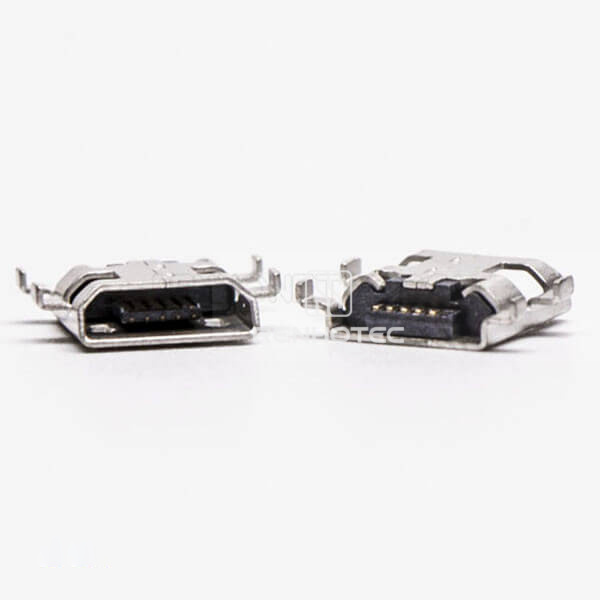 Micro USB Type B Female Offset Type SMT for PCB Mount