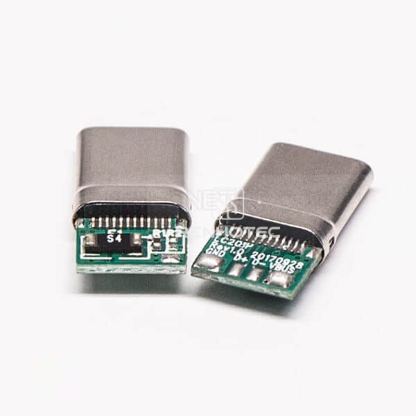 Type C Connector USB Plug 180 Degree Solder Type for Cable