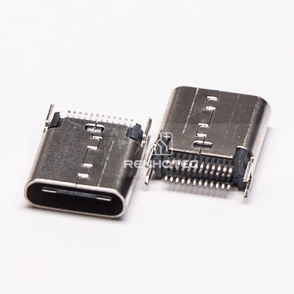 Type C PCB Mount Through Hole Connector Female 24 Pin