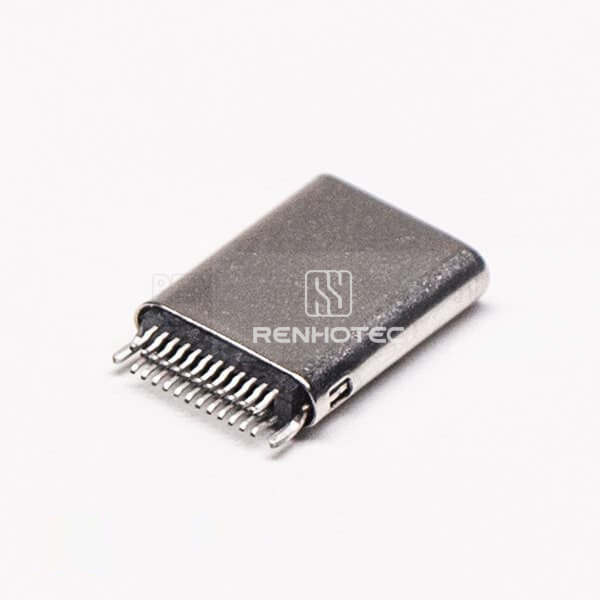 USB Type C Connector Plug Straight 24 Pin Through Hole for PCB Mount