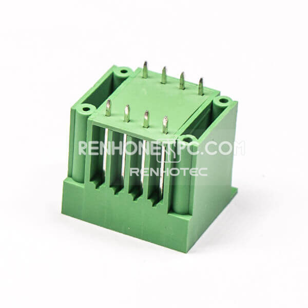 Terminal Blocks 8pin Green Plug with 4 Screw Holes Connector
