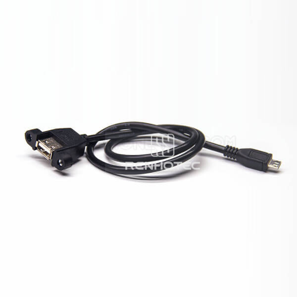 OTG Micro USB Cable 180 Degree Male to USB A Female Straight