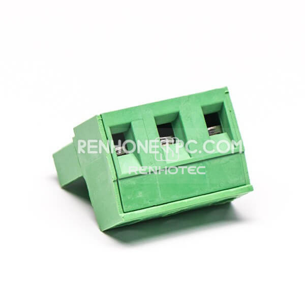Plug-in Screw PCB Terminal Block 4pin Socket Right Angle Green Connector