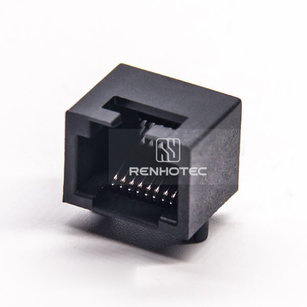 RJ45 Coupler Black Plastic 8p8c Single Port DIP Type Modular Netword Socket