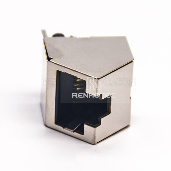 RJ45 Network Socket Shielded Jack 45° 8P8C Through Hole for PCB