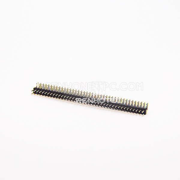 80-Pin Dual-Row Header, Right Angle, 2.54 mm Pitch
