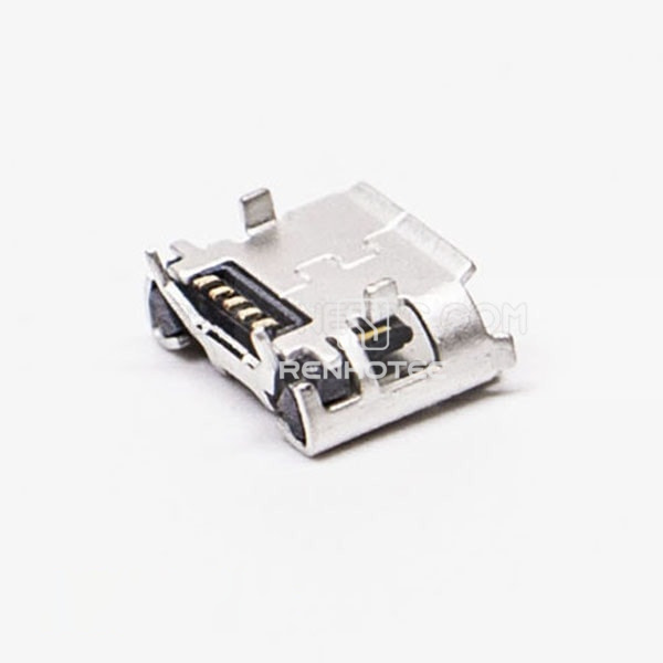 5 Pin Micro Female USB SMT Type B 180 Degree for PCB Mount