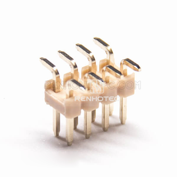 SMT PCB Header Dual Row 8 Way White Plastic 2.54mm Pitch