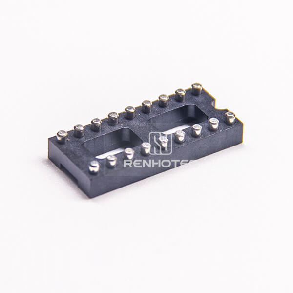 SMD Female Header Dual Row Circular Holes Socket 2.54mm Picth