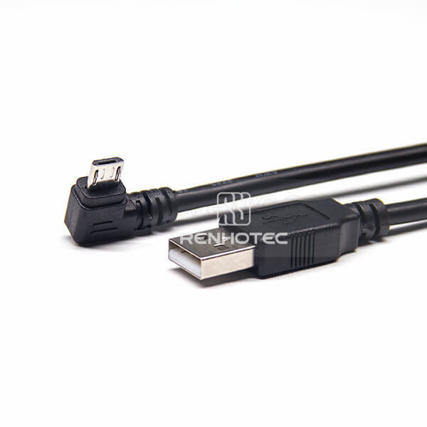 Right Angle USB Extension Cable Mirco USB Male to A Male Straight Connector