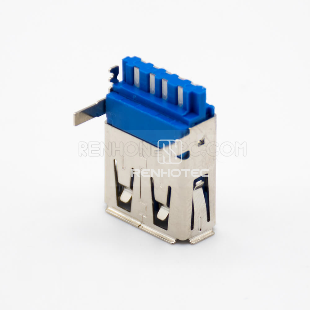 USB 3 type A Connector Female 180 Degree Solder Type for Cable Panel Mount