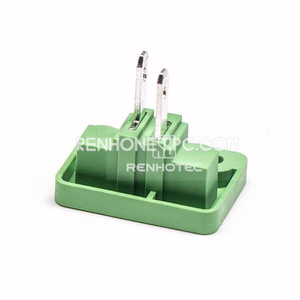 Terminal Block Connector 2pin for PCB Mount with 4 Screw Holes