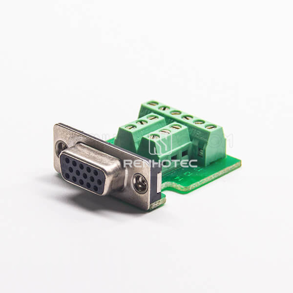 D-SUB 15 pin VGA Right Angle High Density D-SUB Female To Female 12Pin Breakout Board Gender Changers