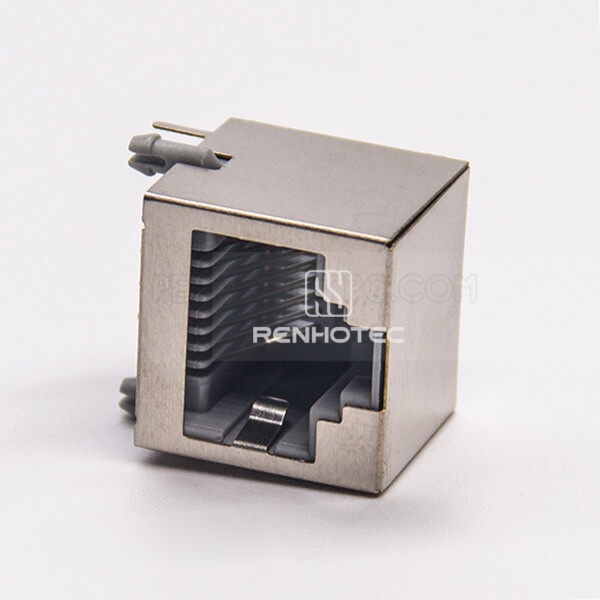 RJ45 8p8c Ethernet Netword Socket 90 Degree Shielded Without LED Single Prot
