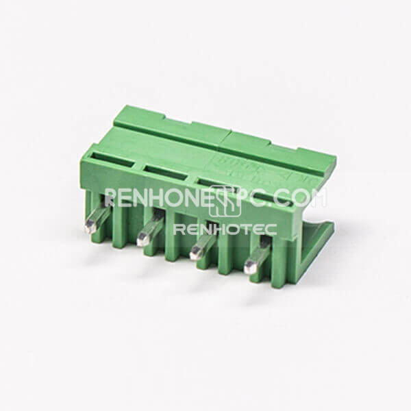 Plug in Terminal Block Connector for PCB Mount Green Straight 4pin