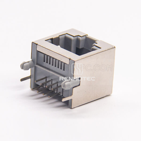 RJ45 8p8c Ethernet Netword Socket 90 Degree Shielded Without LED Single Prot
