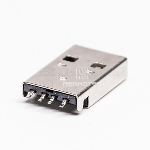 USB Type A 90 Degree Plug SMT for PCB Mount