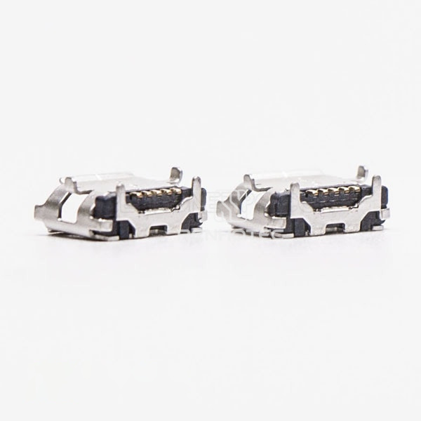 USB B Female Connector Micro 5 Pin SMT Type B Straight for PCB Mount