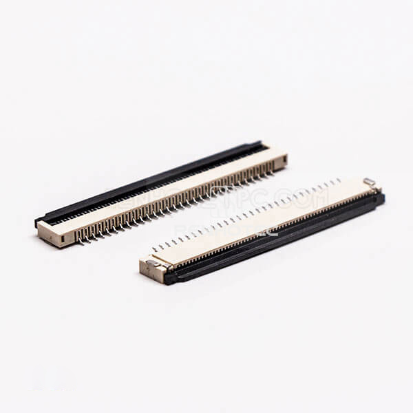 FFC FPC Connector 1.0mm Pitch 30 Pin Bottom Contact Style Front Flip Straight Socket 2.0H
