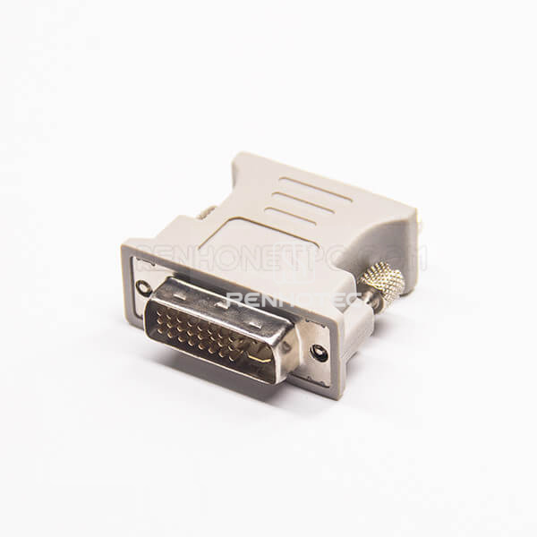 DVI To DB Adapters 24+5Pin DVI Male To High Density D-SUB 15Pin Female 180°
