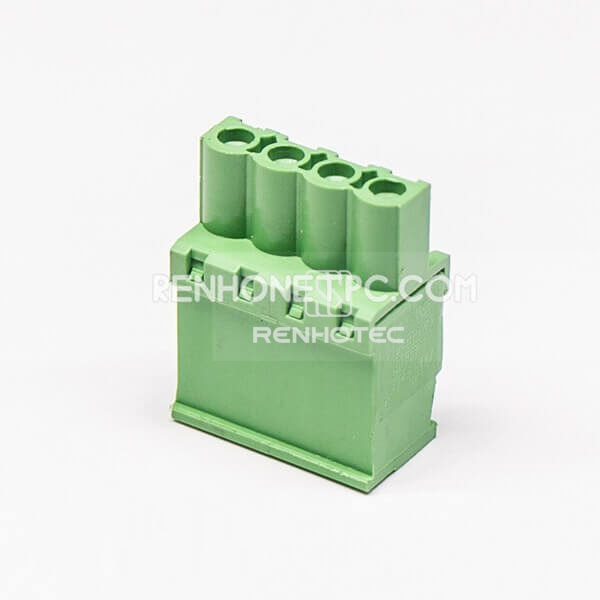 Plug in Terminal Block Connector 4pin Straight Through Green Connector