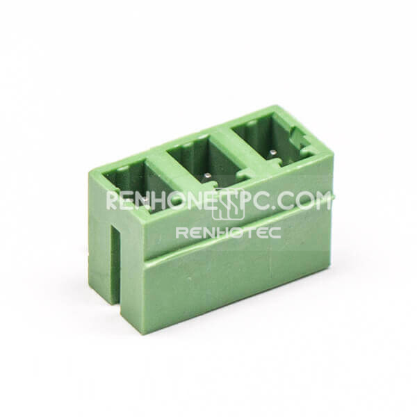 3 pin Terminal Block 90 Degree PCB Connector Plastic Green
