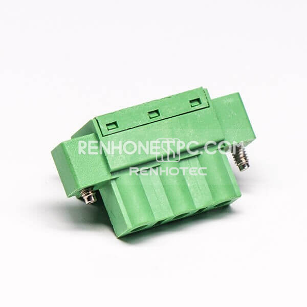 Terminal Block Automotive Right Angle Cable Connector with Clamp Type